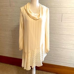 Soft Surroundings sheer layered Neapolitan tunic top /  dress. Size M